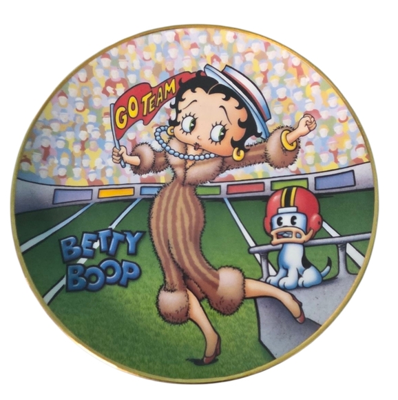 Betty Boop - Vintage Set of 2 Collector's Plates 'America's Sweetheart' E8461 - Picture 5 of 6